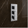 Mixer Valve Chrome DICM0606 Cosmic Thermostatic Three Outlet Triple Shower Valve - Chrome