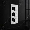 Mixer Valve Chrome DICM0604 Cosmic Thermostatic Two Outlet Triple Shower Valve - Chrome