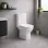 Cedarwood Rimless Short Projection Close Coupled Open Back WC & Slim Soft Close Seat