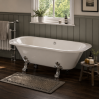 Finchley Freestanding Back To Wall 1700x800x600mm 2TH Bath w/Feet - White