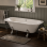 Finchley Freestanding Back To Wall 1700x800x600mm 2TH Bath w/Feet - White