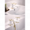 Abode Levarto basin & bath filler Tap Set 1 - Matt White & Brass