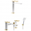 Abode Levarto Tall Basin & bath/shower Tap Set 6 - Matt White & Brass