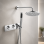 Luna Shower Pack One - Two Outlet Twin Shower Valve w/Handset & ABS Overhead - Chrome