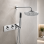 Luna Shower Pack Two - Two Outlet Twin Shower Valve w/Handset & Brass Overhead - Chrome