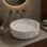 Luxey 355mm Ceramic Round Washbowl & Waste - Marble Effect
