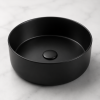 Luxey 355mm Ceramic Round Washbowl & Waste - Matt Black