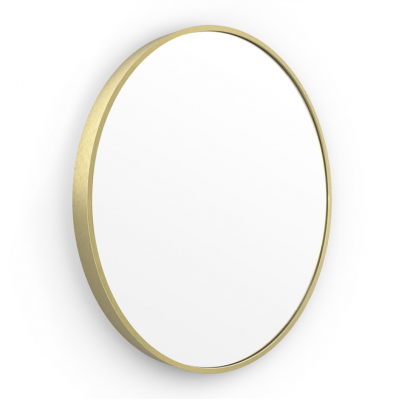 Origins Living Lomax Round Mirror 60cm Brushed Brass LMX-00D060-BB Illuminated Bathroom Mirror