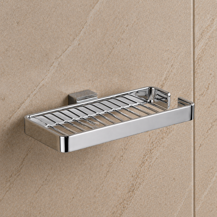 Origins Living Lounge Double Metal Soap Basket - Chrome 5418-13 Bathroom Accessory Origins Living Lounge Double Metal Soap Basket - Chrome 5418-13 Bathroom Accessory