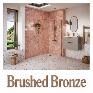 Wetroom Panels Brushed Bronze