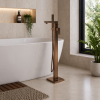 Berio Floor Standing Bath/Shower Mixer - Brushed Bronze Bathroom Taps