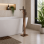 Berio Floor Standing Bath/Shower Mixer - Brushed Bronze Bathroom Taps