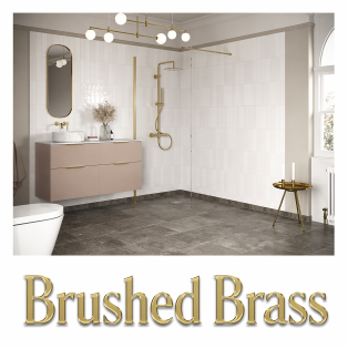 Wetroom Panels Brushed Brass