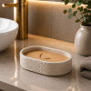Afrodite Freestanding Accessories 4911-08 Origins Living Afrodite Soap Dish - Warm Grey 4911-08