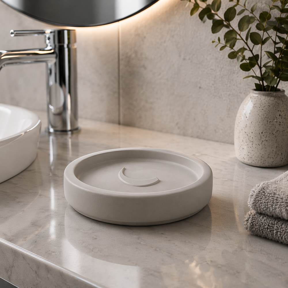 Bathroom Accessories Giunone 4111-08 Origins Living Giunone Soap Dish - Warm Grey 4111-08 Origins Living Giunone Soap Dish - Warm Grey 4111-08