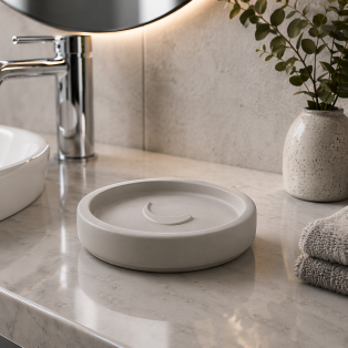 Origins Living Giunone Soap Dish - Warm Grey 4111-08 Origins Living Giunone Soap Dish - Warm Grey 4111-08