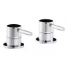 Abode Harmonie Round Bath Filler Panel Valves (Pair) - Chrome Bathroom Taps