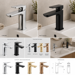 Berio Range of Bathroom Taps & Mixers