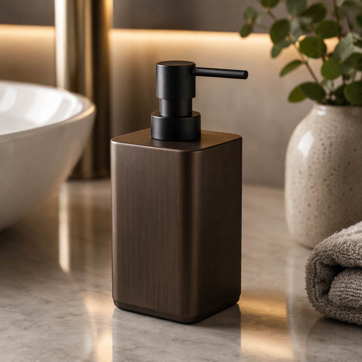 Origins Living Dafne Soap Dispenser - Dark Bamboo 3980-30 Origins Living Dafne Soap Dispenser - Dark Bamboo 3980-30