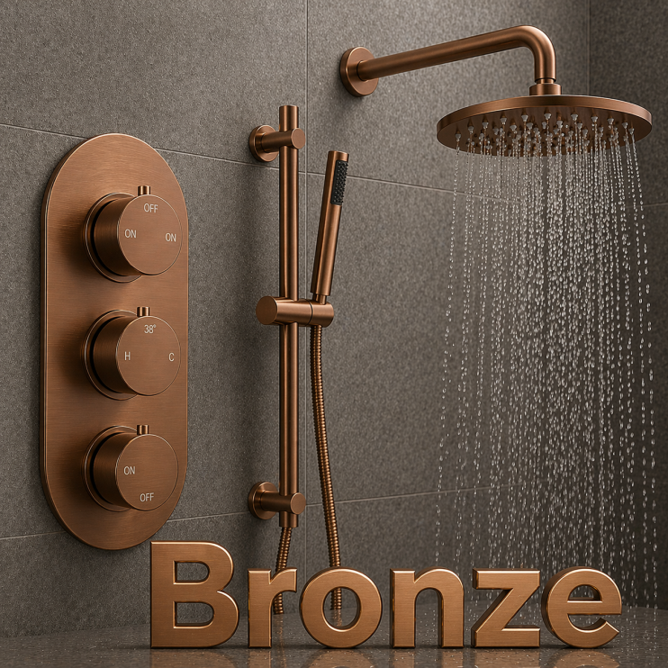 Shower Valve Mixer Packs Brushed Bronze