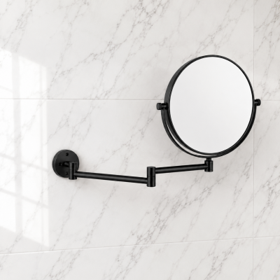 Origins Living Hutton Reversible 5x Magnifying Wall Mirror - Black HTN-007520-BK