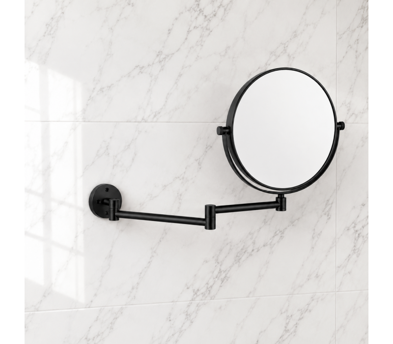 Origins Living Hutton Reversible 5x Magnifying Wall Mirror - Black HTN-007520-BK