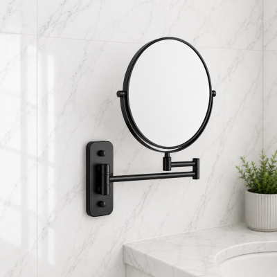Origins Living Mason Reversible 5x Magnifying Wall Mirror - Black MSN-007520-BK