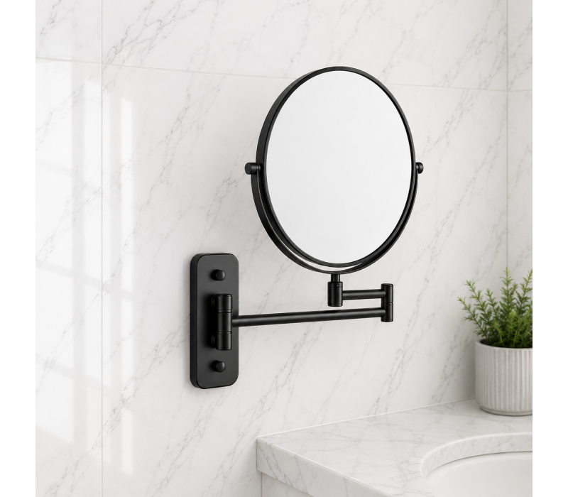 Origins Living Mason Reversible 5x Magnifying Wall Mirror - Black MSN-007520-BK