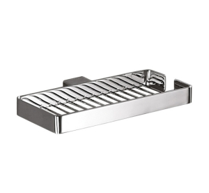 Wire Shower Baskets 5418-13 Origins Living Lounge Double Metal Soap Basket - Chrome 5418-13