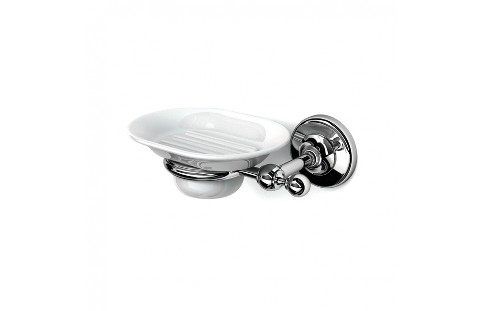 Origins Living Albany Soap Dish - Chrome/White ALB-112001-CH