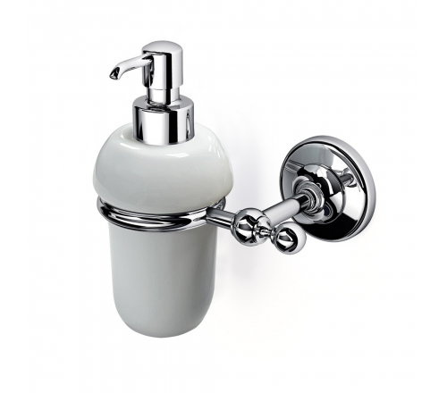 Bathroom Soap Dispensers ALB-113001-CH Origins Living Albany Soap Dispenser - Chrome/White ALB-113001-CH