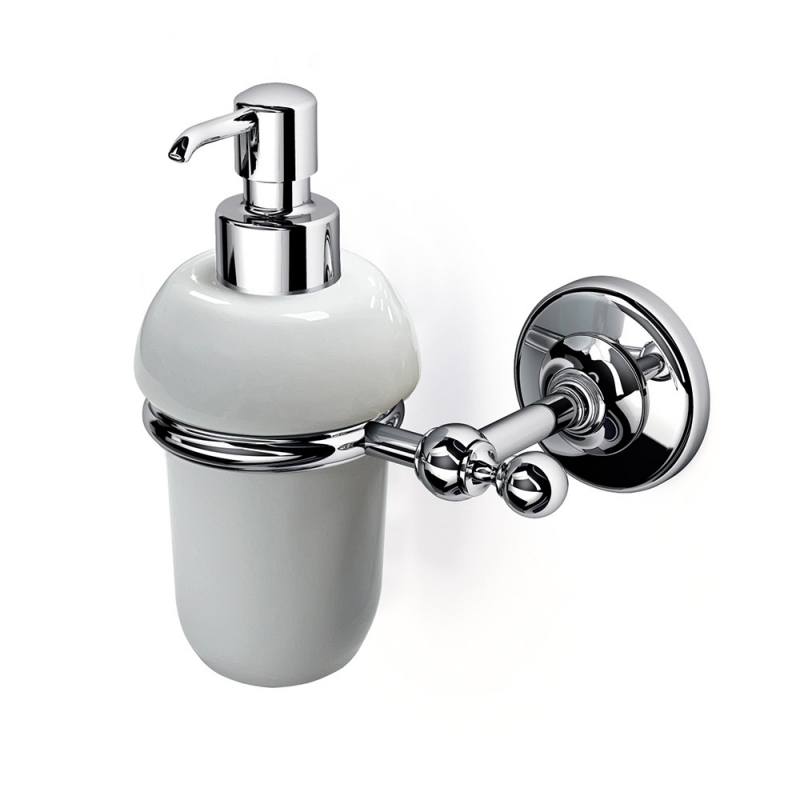 Origins Living Albany ALB-113001-CH Origins Living Albany Soap Dispenser - Chrome/White ALB-113001-CH