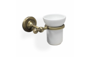 Origins Living Albany Tumbler Holder - Aged Brass/White ALB-111001-AB Origins Living Albany Tumbler Holder - Aged Brass/White ALB-111001-AB