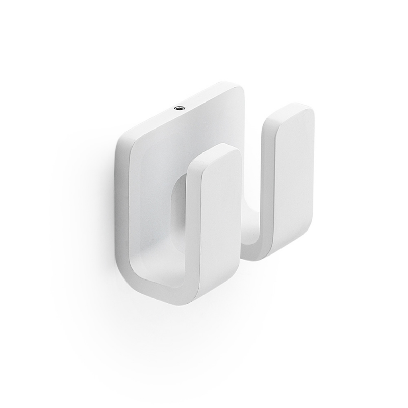 outline White 3228-22 Origins Living Outline Double Robe Hook - White 3228-22