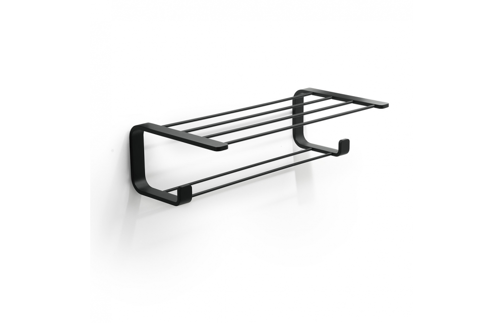 Origins Living Outline Double Towel Rack - Black 3235-14