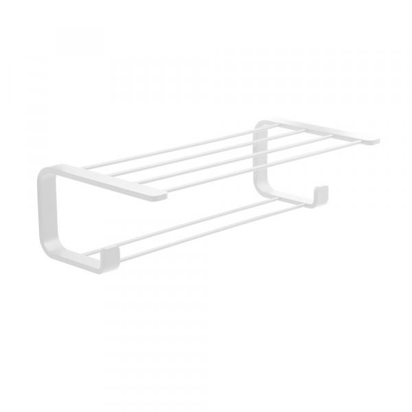 Origins Living Outline Double Towel Rack - White 3235-22 Bathroom Wall Accessories