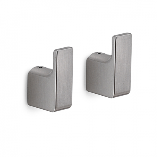 Origins Living Pirenei Hook x 2 - Brushed Nickel PI27-38