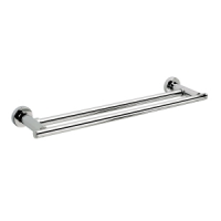 Origins Living Tecno Project Double Towel Rail 66cm - Chrome 118021