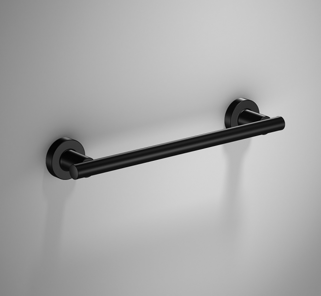 Towel Rails in Black 166206 Origins Living Tecno Project Towel Rail 66cm - Black 166206