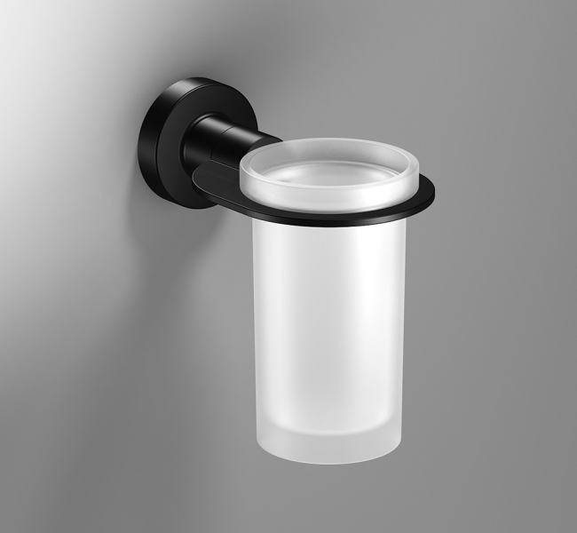 Bathroom Tumblers 166237 Origins Living Tecno Project Tumbler Holder - Black 166237