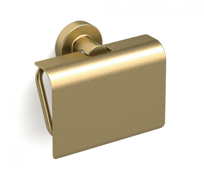 Toilet Roll Holders with Flap 201808 Origins Living Tecno Project Toilet Roll Holder with Flap - Brushed Brass 201808
