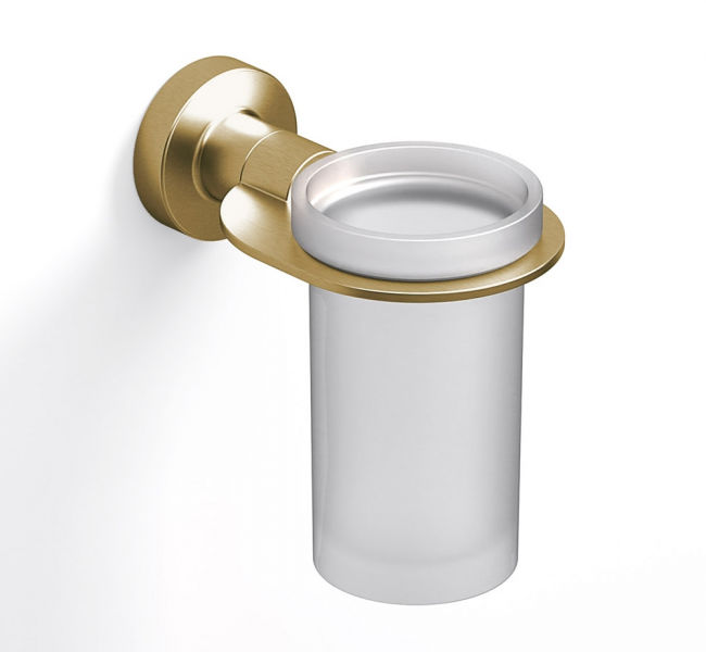 Bathroom Tumblers 203017 Origins Living Tecno Project Tumbler Holder - Brushed Brass 203017