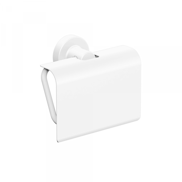 Origins Living Tecno Project Toilet Roll Holder with Flap - White 166169 Origins Living Tecno Project Toilet Roll Holder with Flap - White 166169