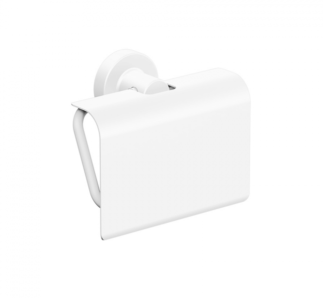 Toilet Roll Holders with Flap 166169 Origins Living Tecno Project Toilet Roll Holder with Flap - White 166169