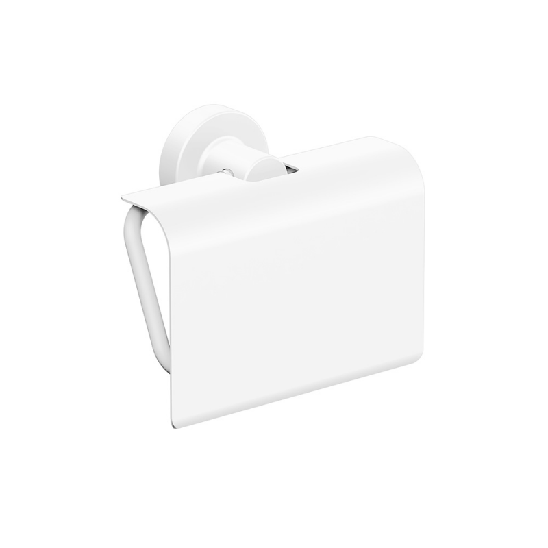Tecno Project White 166169 Origins Living Tecno Project Toilet Roll Holder with Flap - White 166169