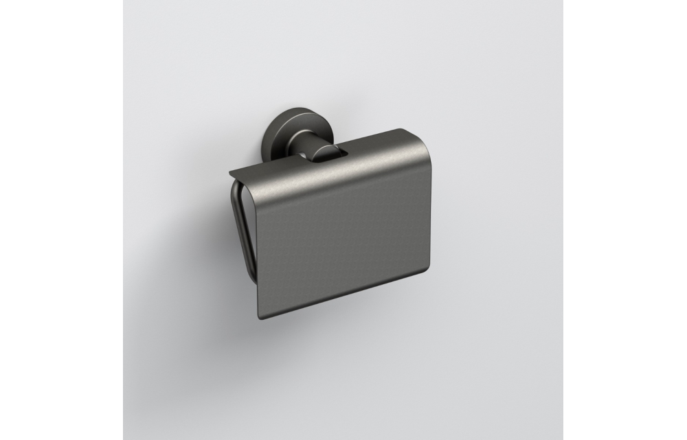 Origins Living Tecno Project Toilet Roll Holder with Flap - Gunmetal 194919