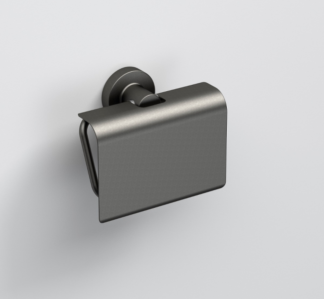 Toilet Roll Holders with Flap 194919 Origins Living Tecno Project Toilet Roll Holder with Flap - Gunmetal 194919