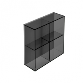 Origins Living Pier Glass 4 Box Shelf Square - Black B008530