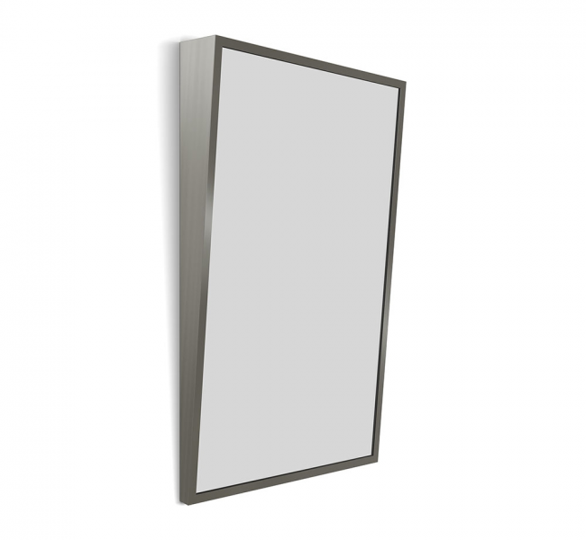 Dockland Rectangular Mirrors DKL-00A058-BS Origins Living Docklands Inclusive Angled Mirror 50 Brushed Stainless Steel - 50x80cm DKL-00A058-BS
