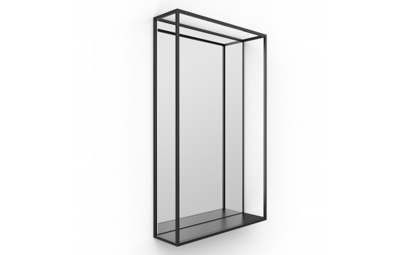 Origins Living Docklands Mirror With Shelf 50 Black - 50x80cm DKL-002058-BK
